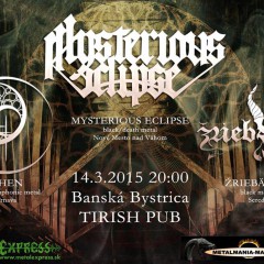 Koncert – Mysterious Eclipse, Ohen, Žriebädlo, 14. marec 2015, Tirish Pub, Banská Bystrica