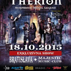 Koncert – THERION + support LACRIMOSA – 18.10.2015, Bratislava, MMC