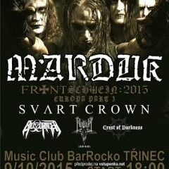 Koncert –  MARDUK, SVART CROWN + supports, 9. október 2015, Bar-rock-o, Třinec