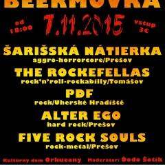 Koncert – Rocková BEERMOVKA 5, 7. november 2015, Okrucany, Kultúrny dom