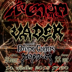 Koncert – Venom Inc., Vader, Divine Chaos, Mordum, 14. október 2015, Collosseum Club, Košice