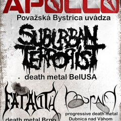 Koncert – SUBURBAN TERRORIST, FATALITY, MORNA, 12. marec 2016, Apollo Music Club, Považská Bystrica