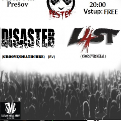 Koncert kapiel L4ST a DISASTER v Prešove
