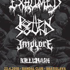 Gore death metalisti EXHUMED spolu s ROTTEN SOUND a IMPLORE v Bratislave!