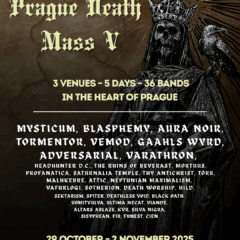PRAGUE DEATH MASS V: 5 NOCÍ, 3 MIESTA, 36 KAPIEL A KOZMICKÉ FINÁLE V PLANETÁRIU!