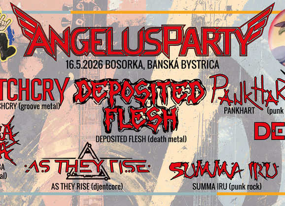 Angelus Party pomôže ťažko zdravotne postihnutému Tobimu, v Bosorke vystúpi 7 kapiel na čele s Deposited Flesh, As They Rise či Pankhart
