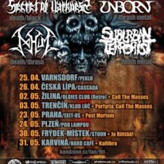 Turné -SUBURBAN TERRORIST, SECRET OF DARKNESS, NAHUM, UNBORN, CALL THE MASSES, 25.04.-31.05. 2014