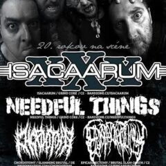 Koncert – ISACAARUM, NEEDFUL THINGS, EPICARDIECTOMY, CHORDOTOMY, 4. apríl 2014, Fuga, Bratislava